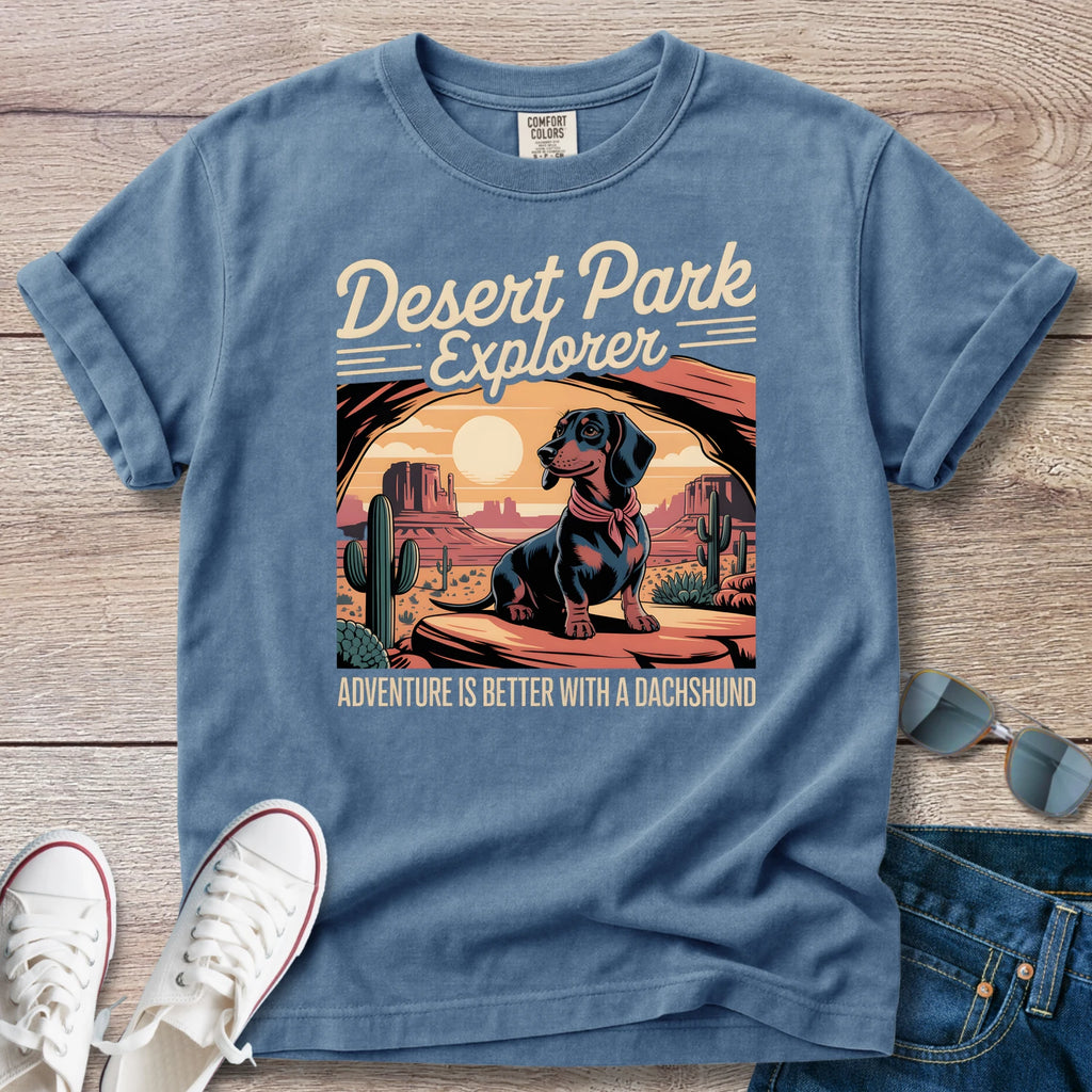 Desert Park Explorer Dachshund T-Shirt