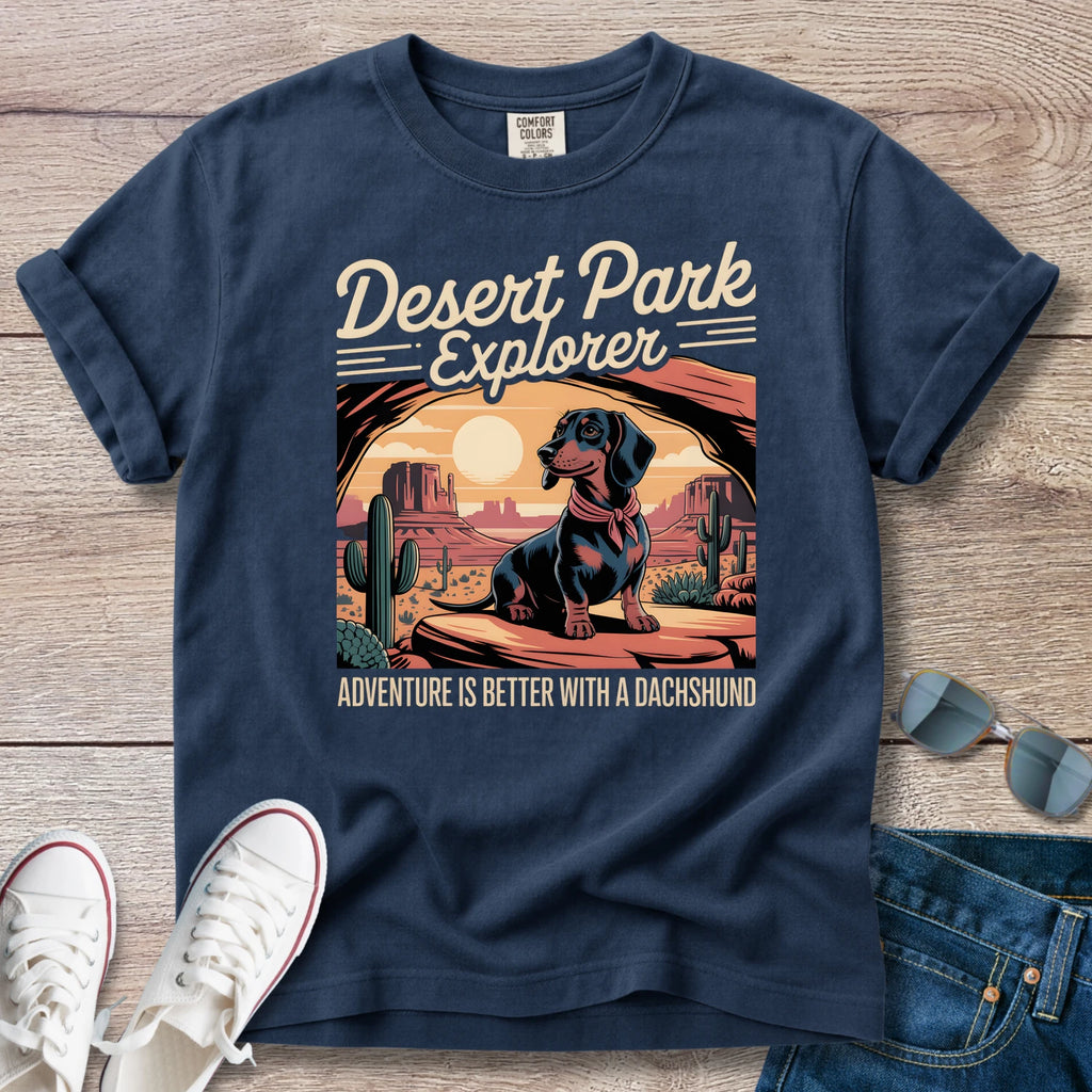 Desert Park Explorer Dachshund T-Shirt