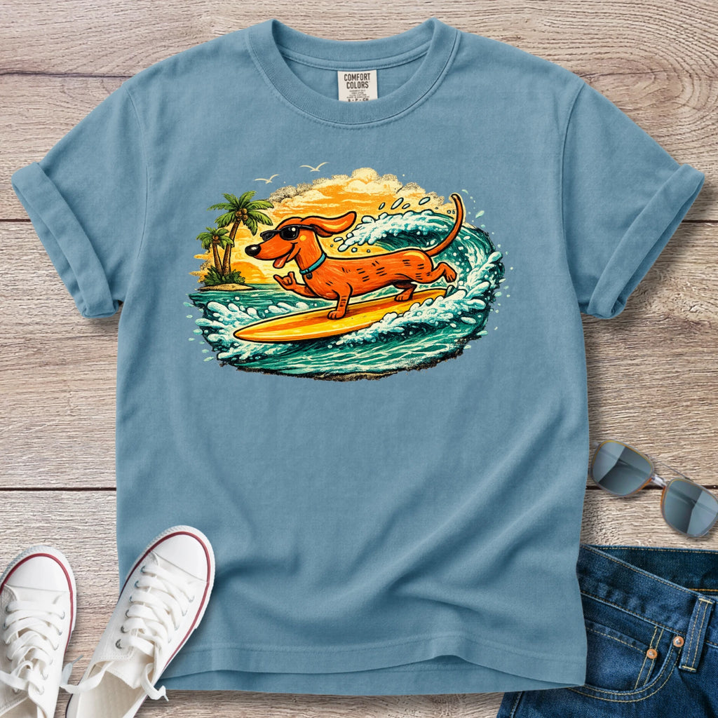 Dex the Surfing Dachshund T-Shirt