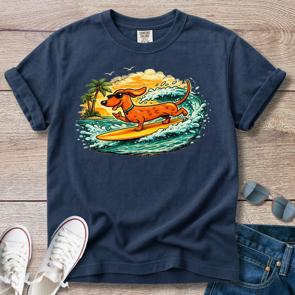 Dex the Surfing Dachshund T-Shirt