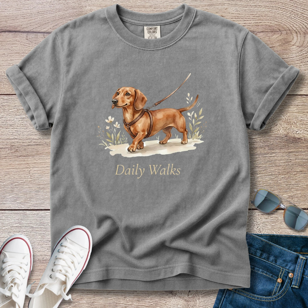 Dachshund Daily Walks T-Shirt