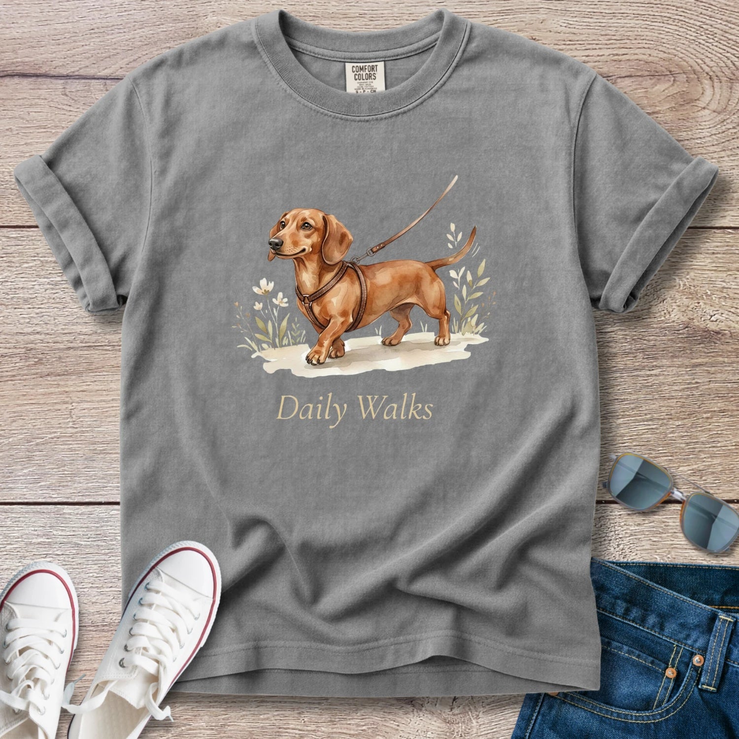 Dachshund Daily Walks T-Shirt