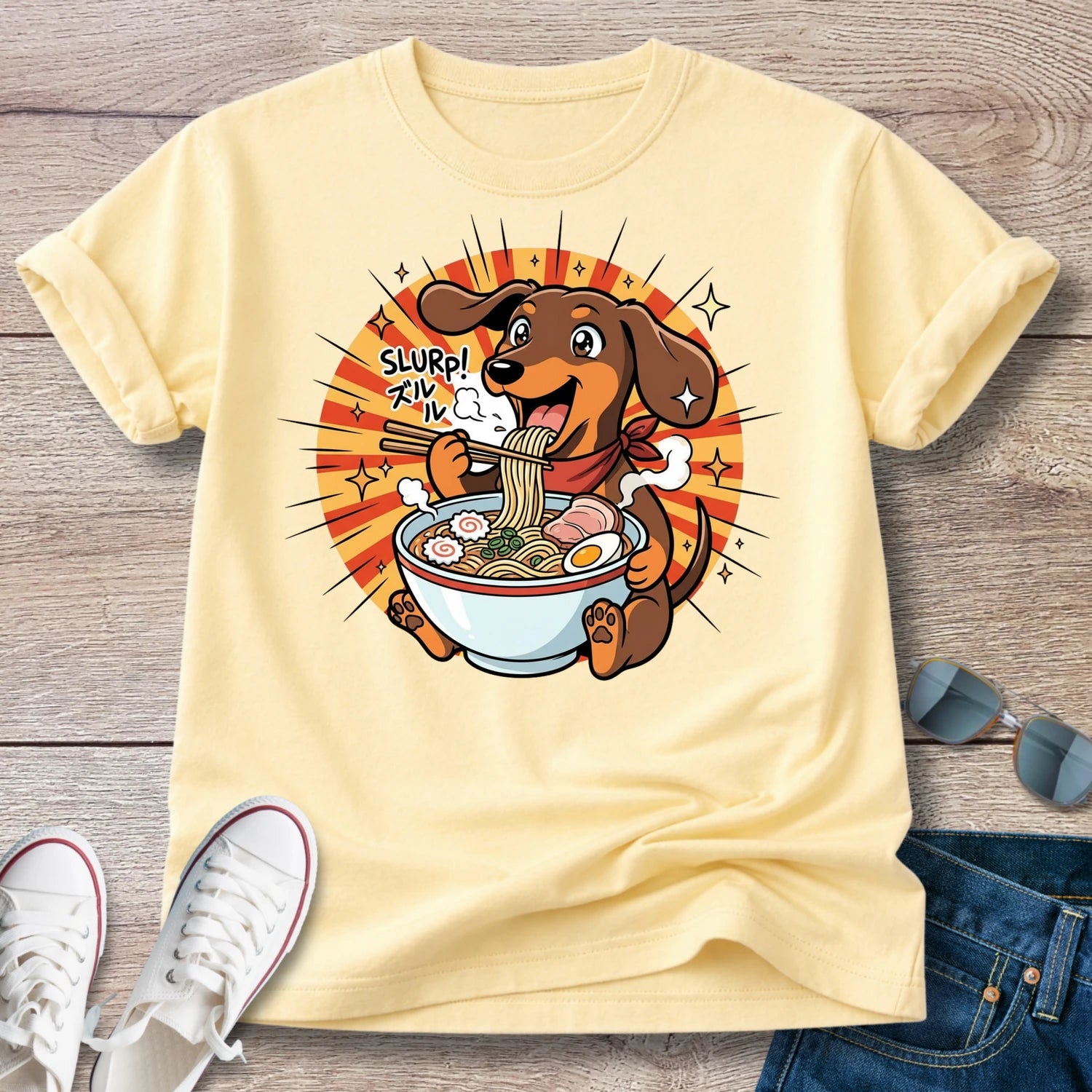 Doxie Raman "Slurp" T-Shirt