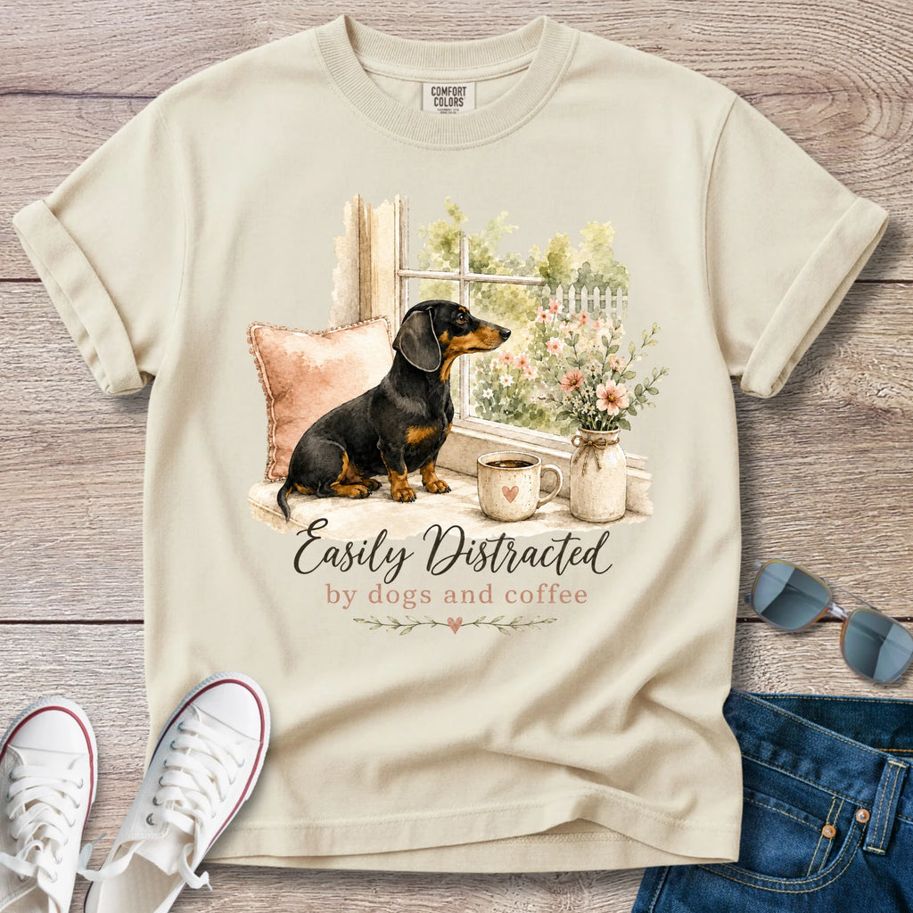 Easily Distracted - Dachshund T-Shirt