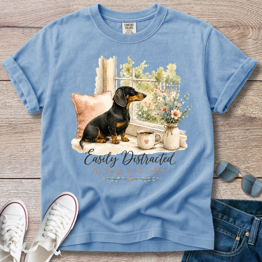 Easily Distracted - Dachshund T-Shirt
