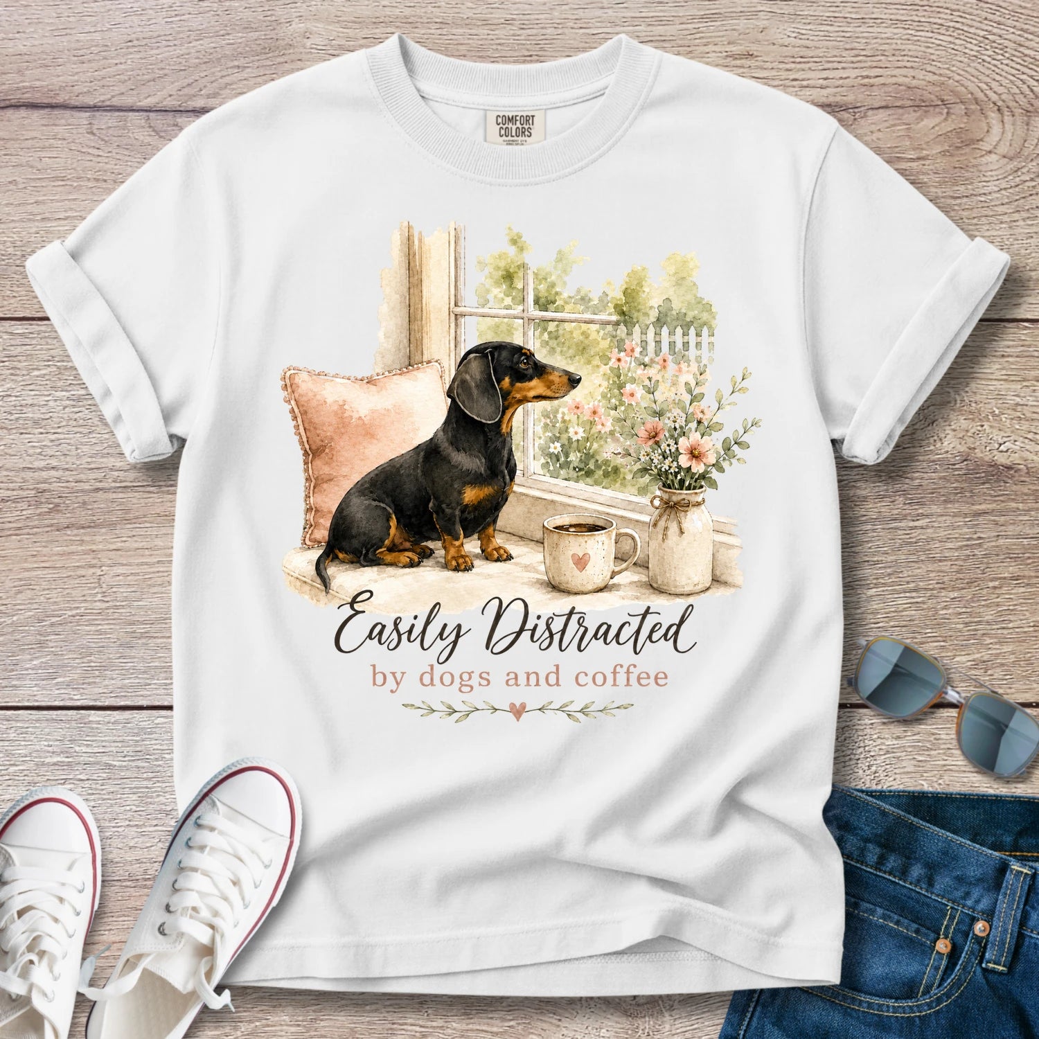 Easily Distracted - Dachshund T-Shirt
