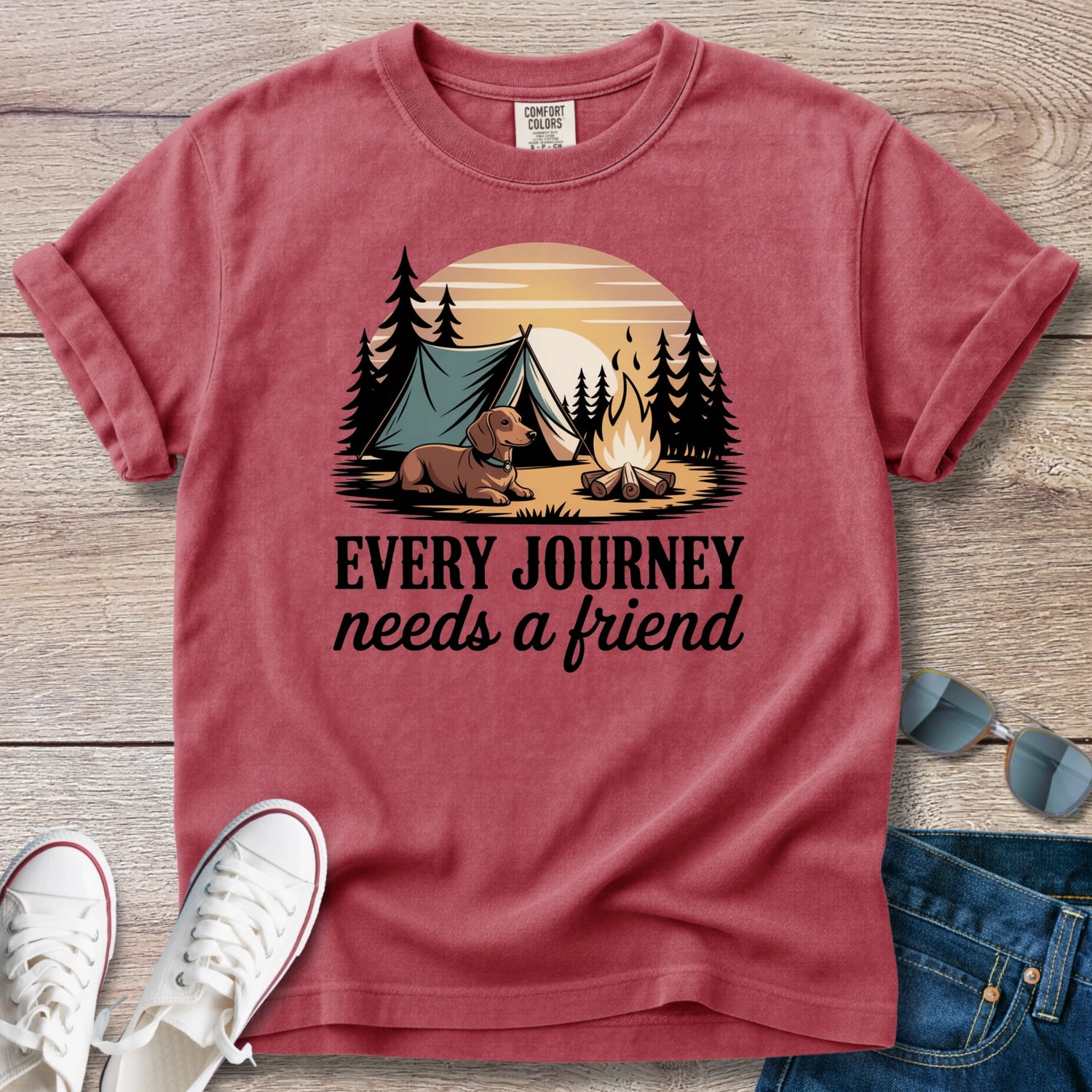 Every Journey Needs a Friend Dachshund T-Shirt