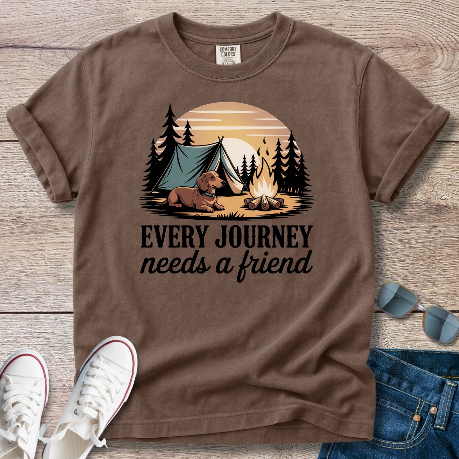 Every Journey Needs a Friend Dachshund T-Shirt