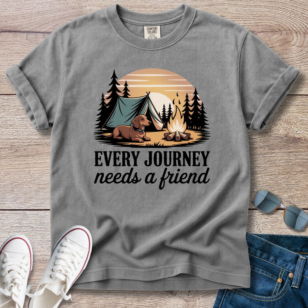 Every Journey Needs a Friend Dachshund T-Shirt