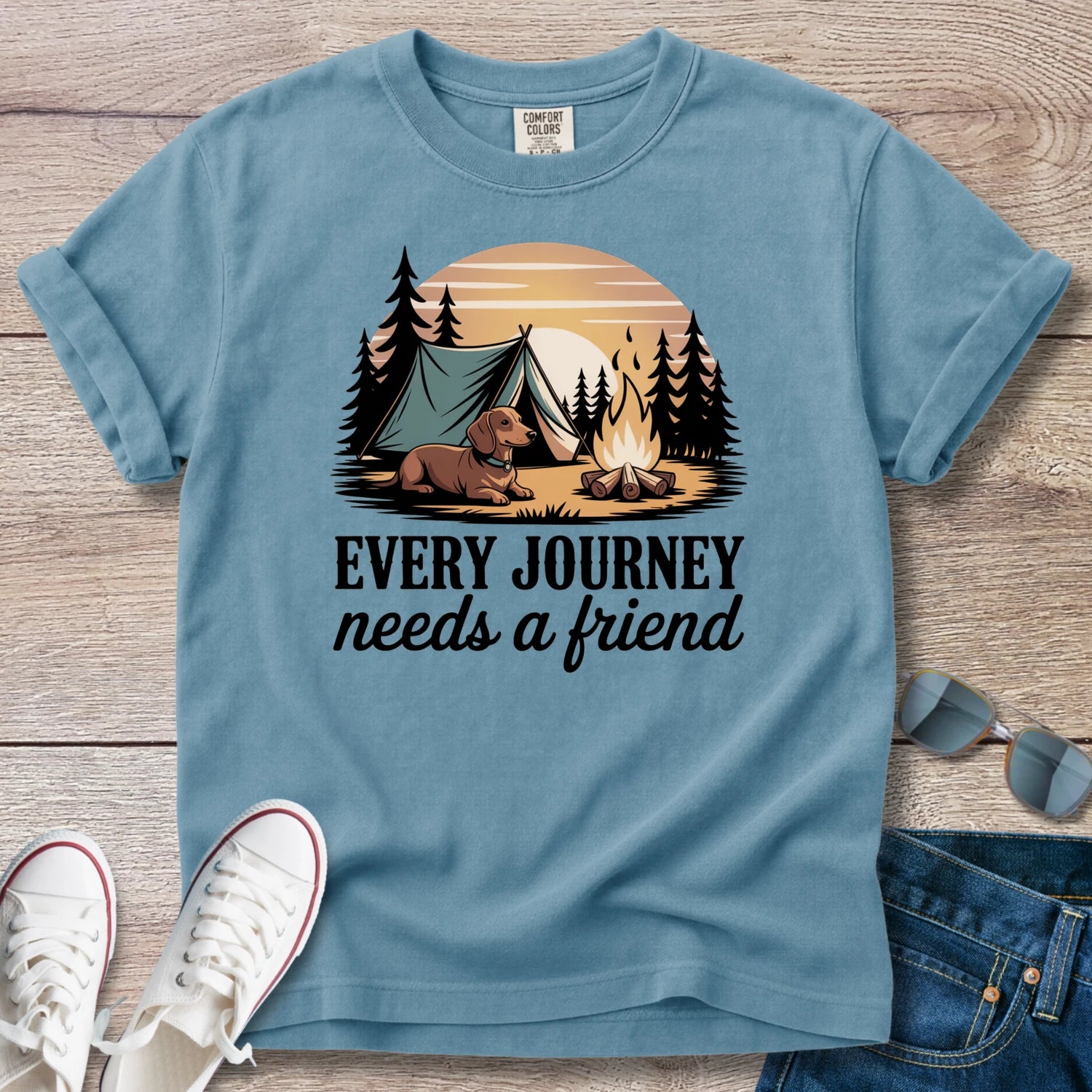 Every Journey Needs a Friend Dachshund T-Shirt