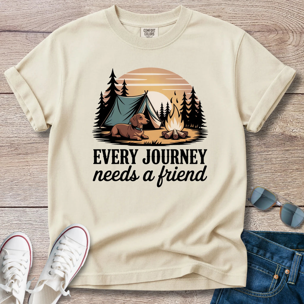 Every Journey Needs a Friend Dachshund T-Shirt