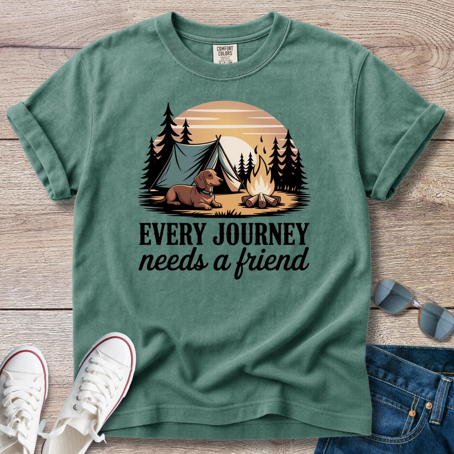 Every Journey Needs a Friend Dachshund T-Shirt