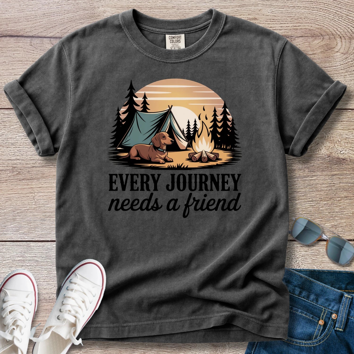 Every Journey Needs a Friend Dachshund T-Shirt