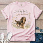 Dachshund Walk by Faith T-Shirt