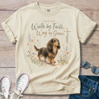Dachshund Walk by Faith T-Shirt