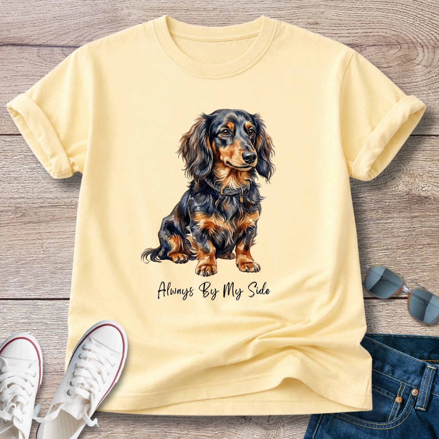 Always By My Side Dachshund T-Shirt