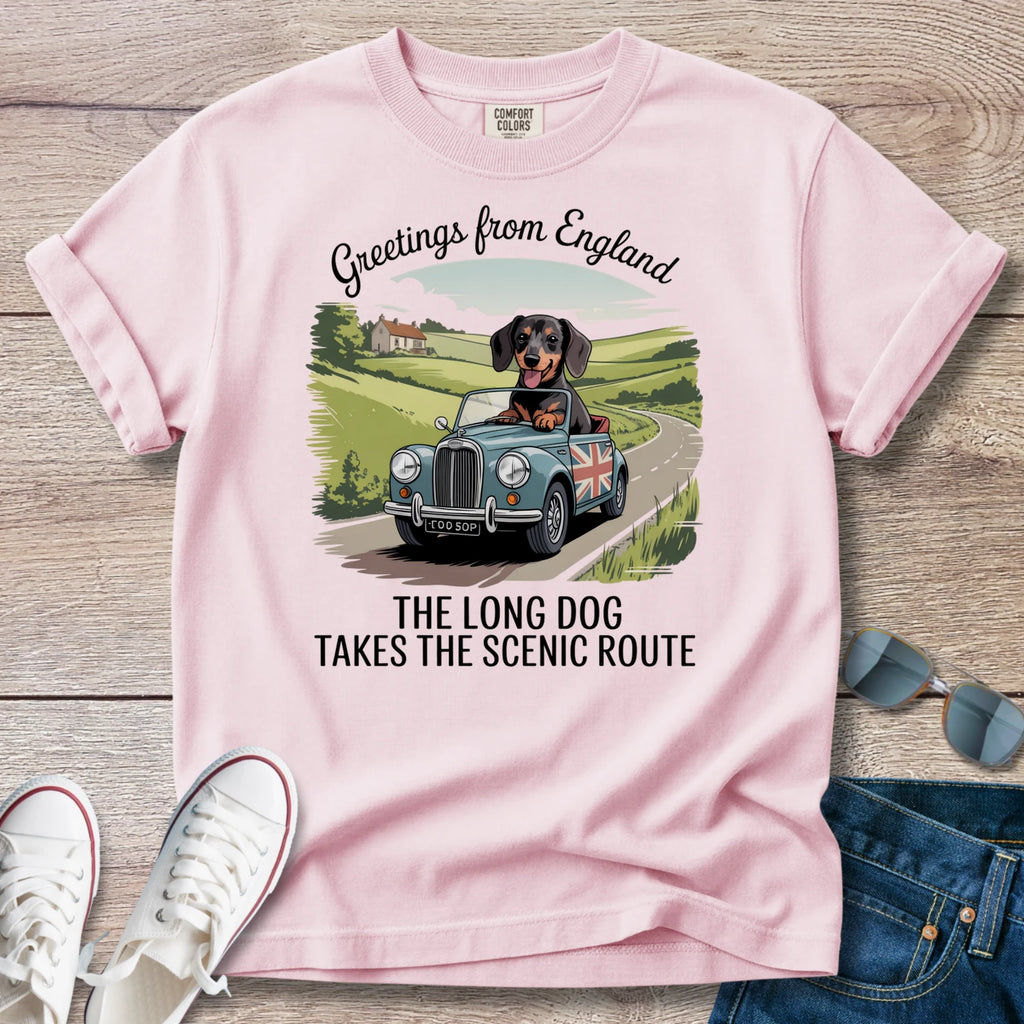 Dachshund Greetings from England T-Shirt