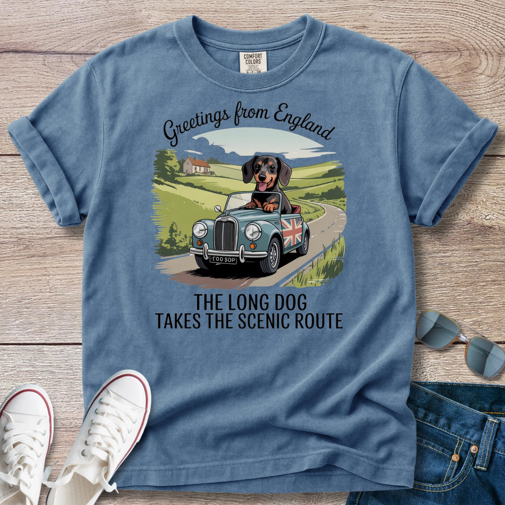 Dachshund Greetings from England T-Shirt