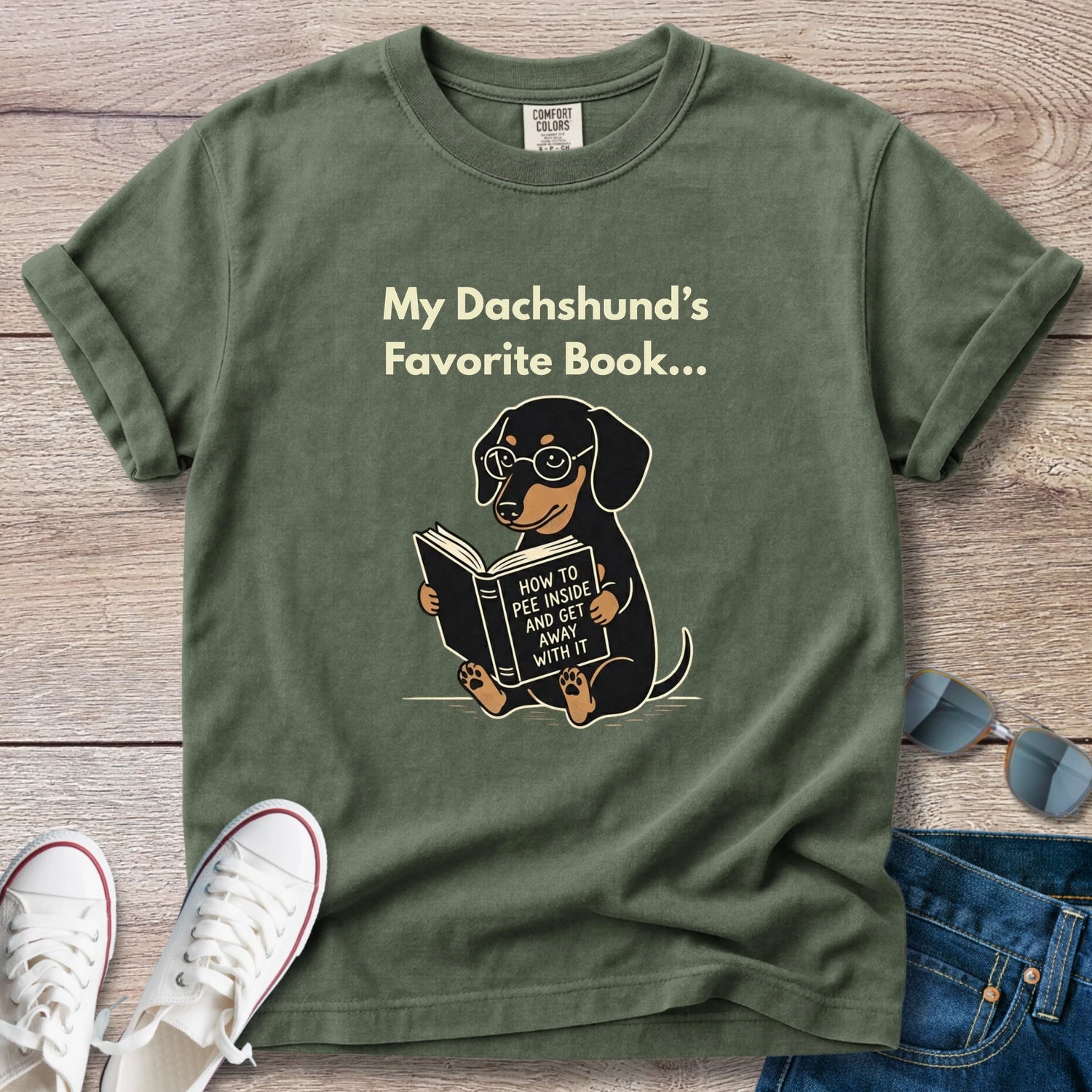 My Dachshunds Favorite Book T-Shirt