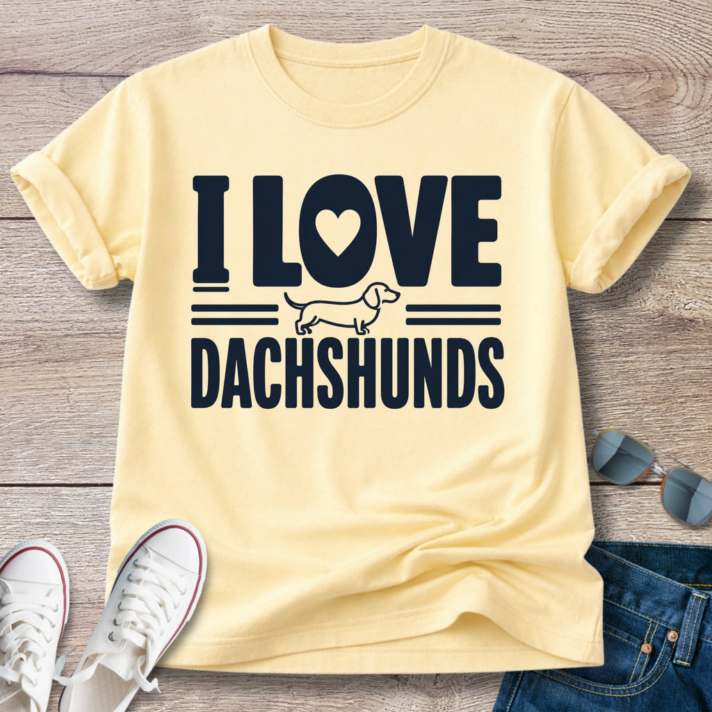 I Love Dachshunds - Dachshund T-Shirt