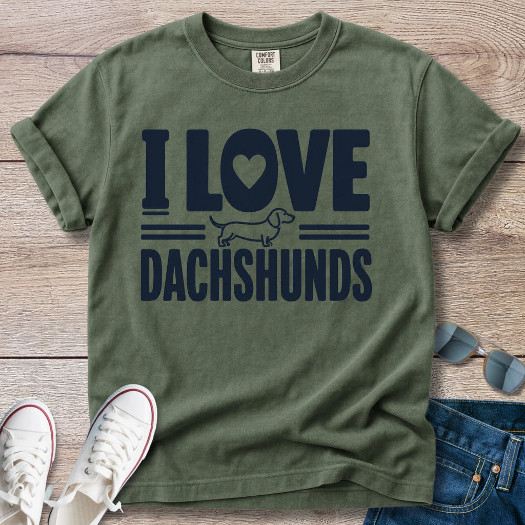 I Love Dachshunds - Dachshund T-Shirt