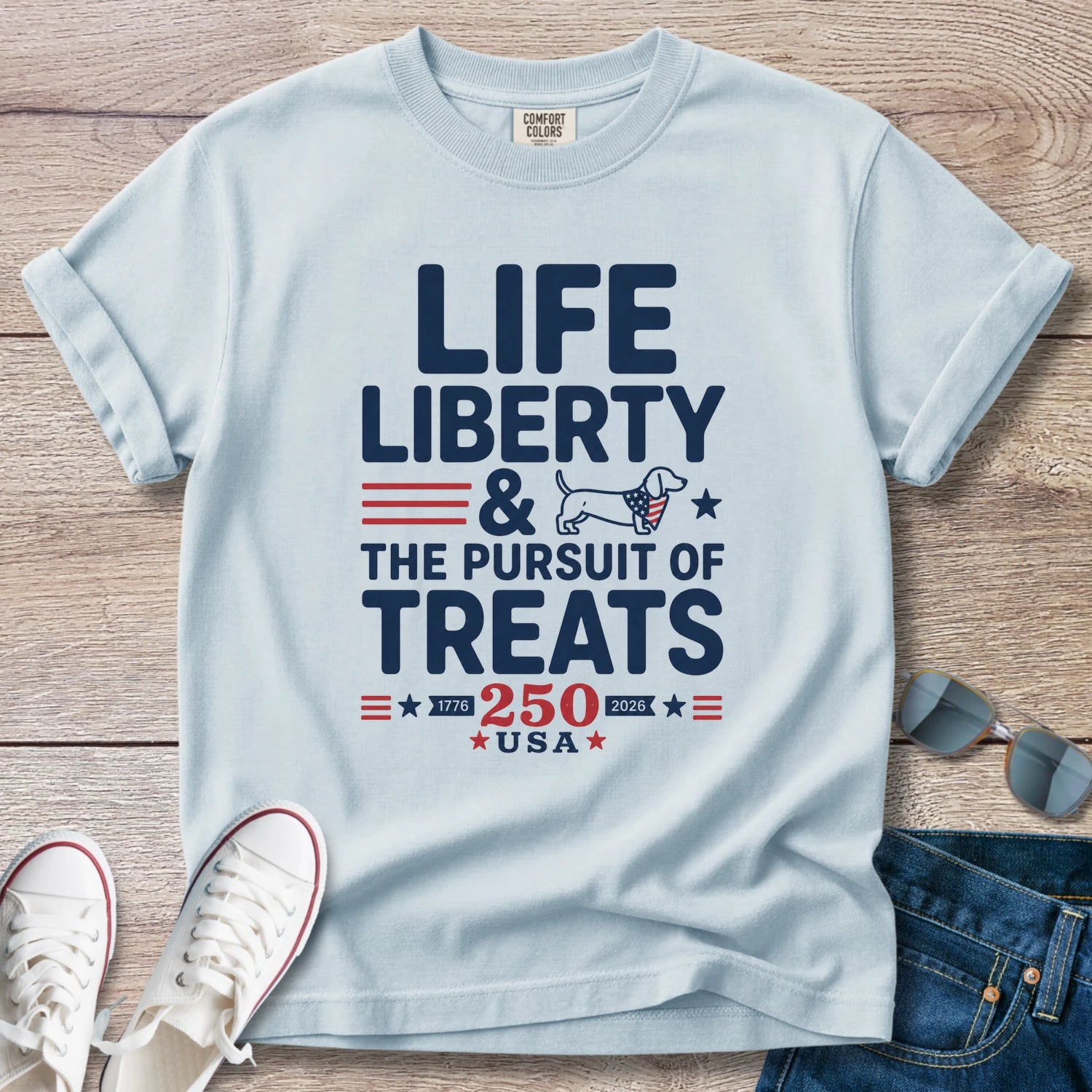 Life Liberty and Treats - Dachshund T-Shirt
