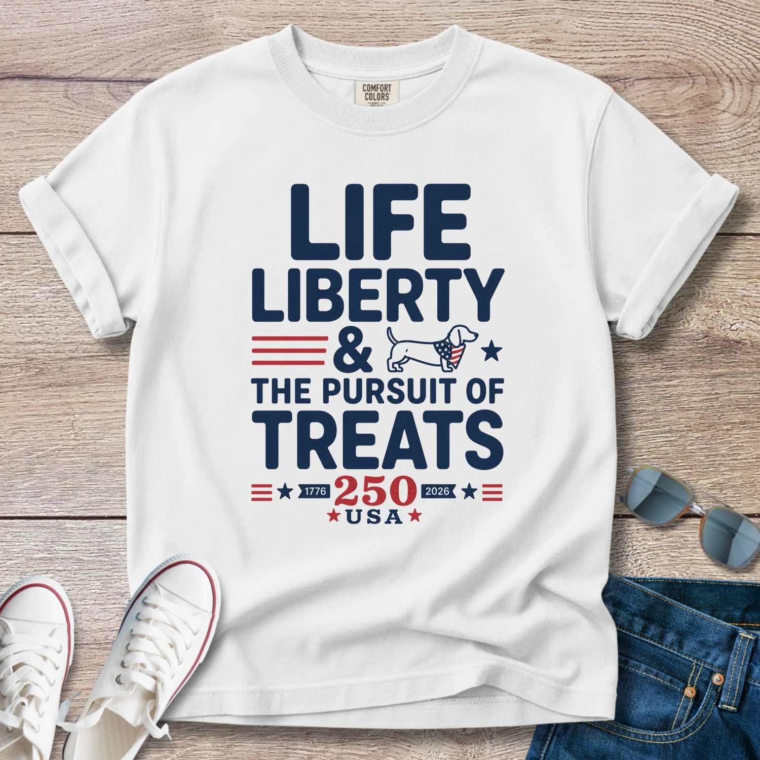 Life Liberty and Treats - Dachshund T-Shirt