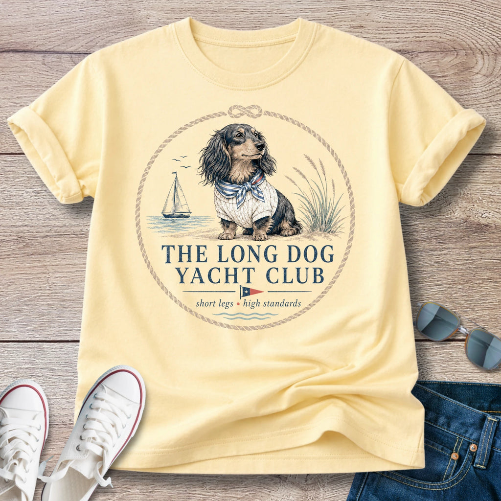 Dachshund Long Dog Yacht Club T-Shirt