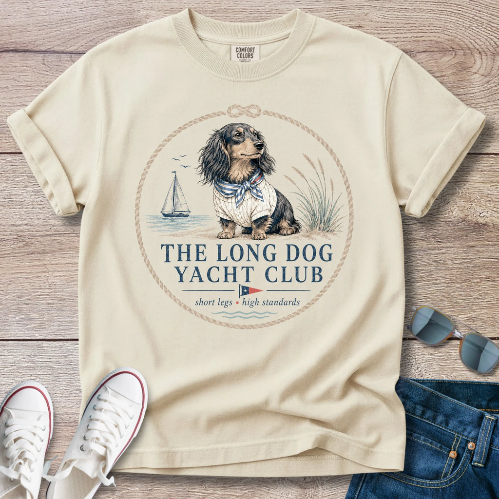 Dachshund Long Dog Yacht Club T-Shirt