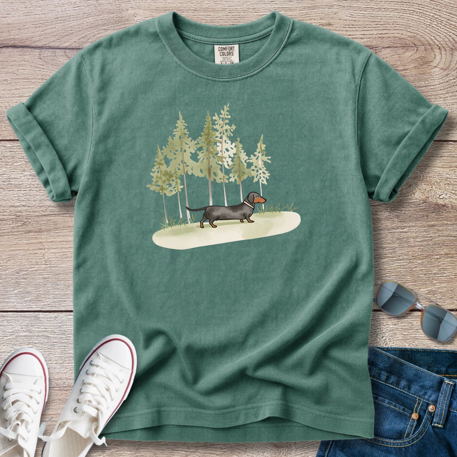 Long Walks Dachshund T-Shirt