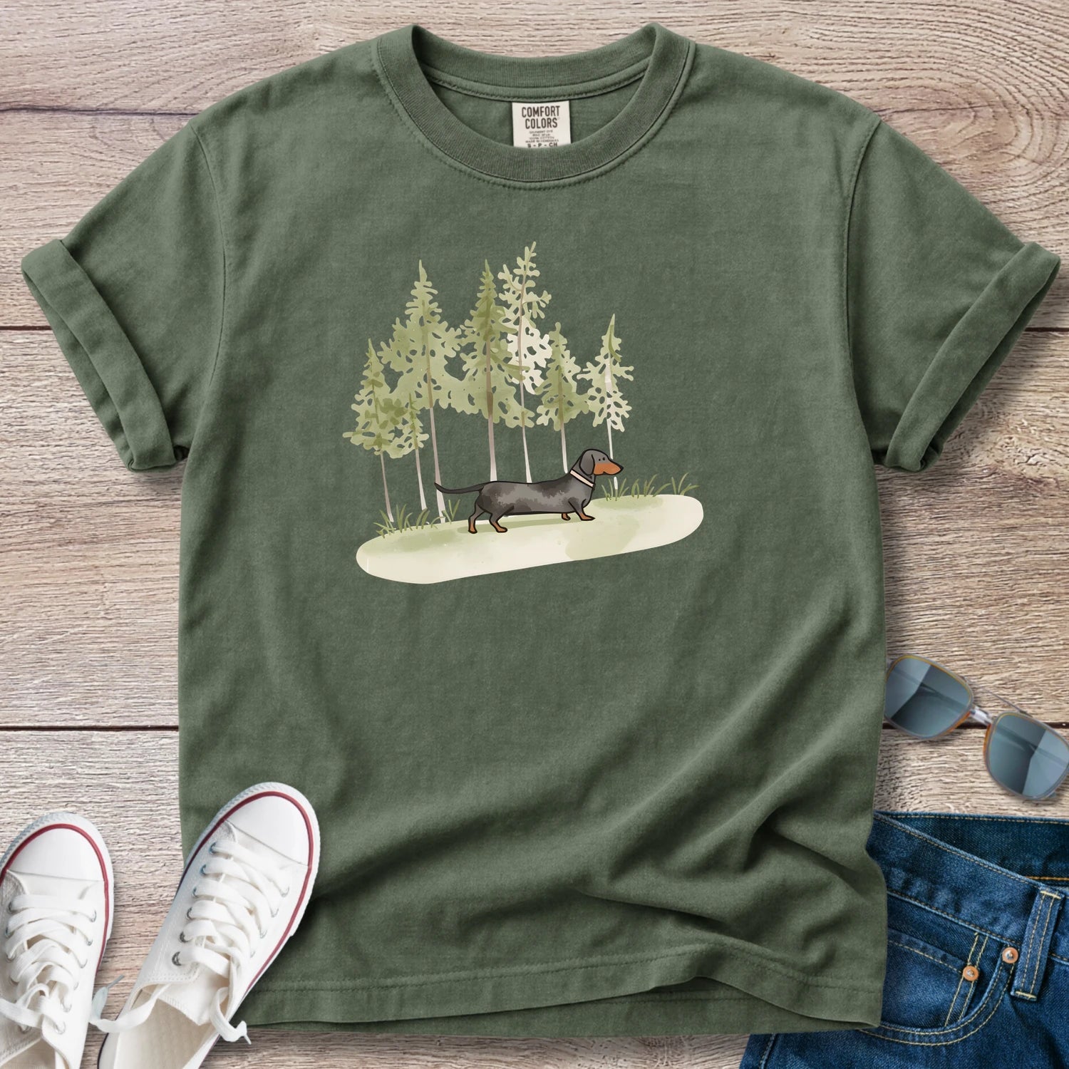 Long Walks Dachshund T-Shirt