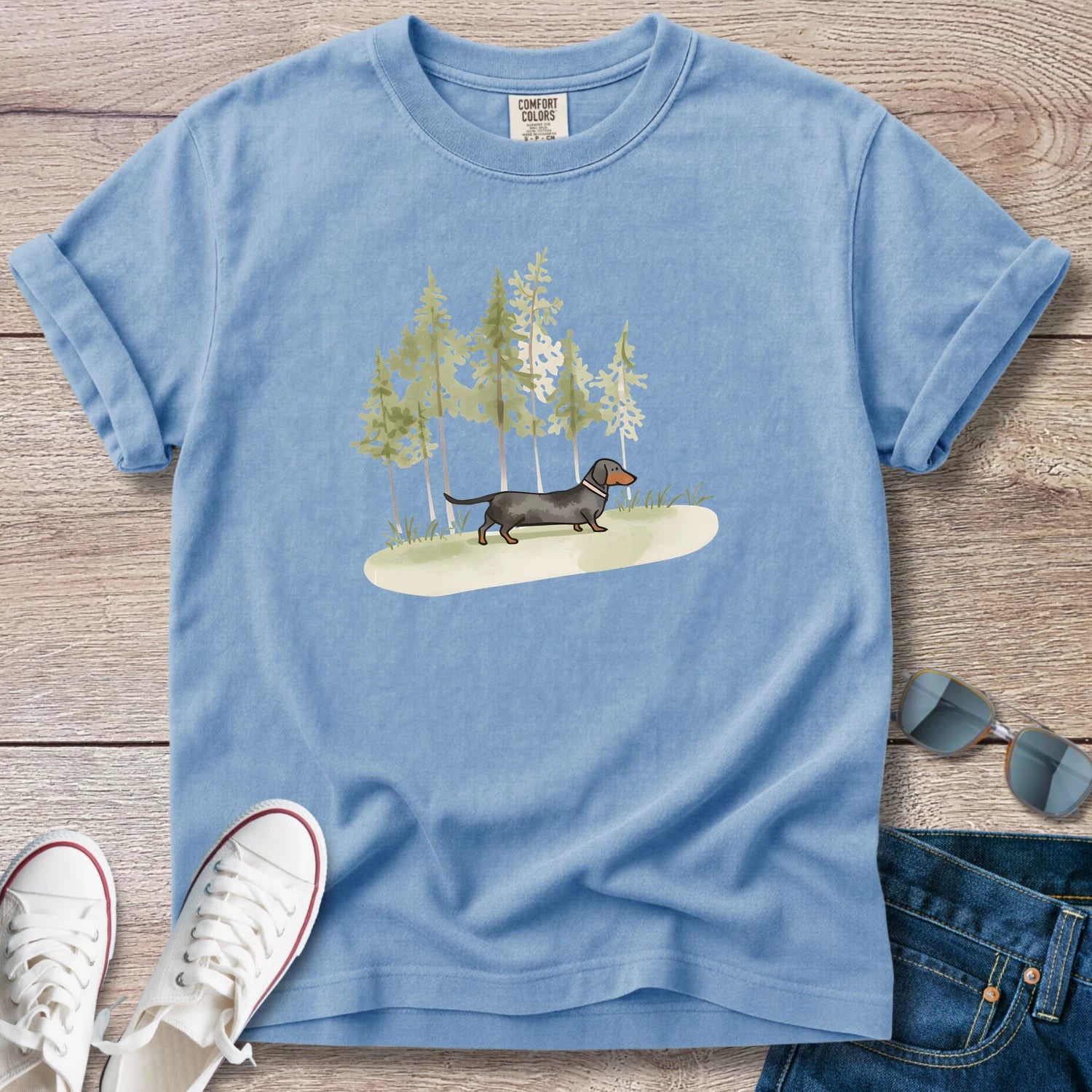 Long Walks Dachshund T-Shirt