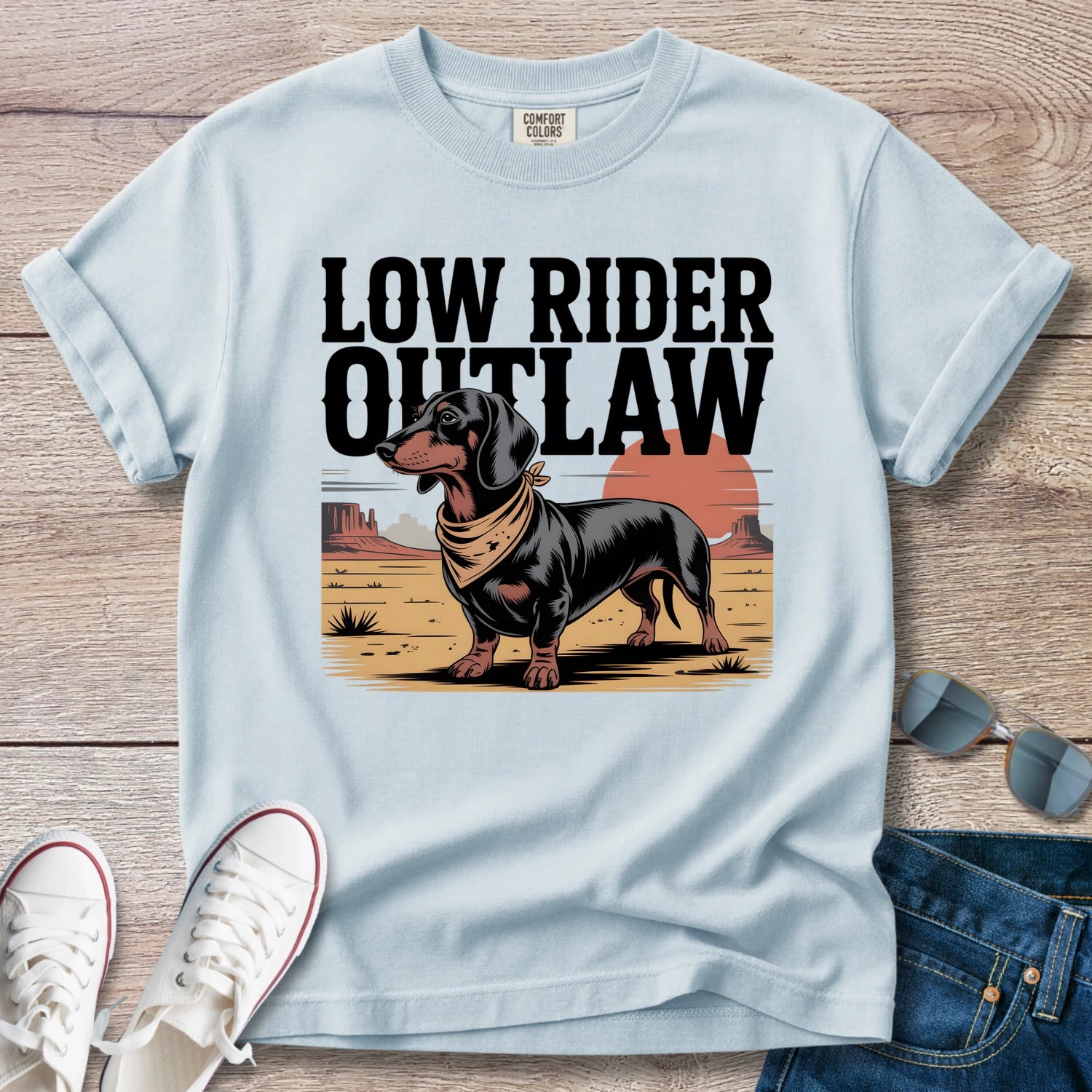 Low Rider Outlaw Dachshund T-Shirt