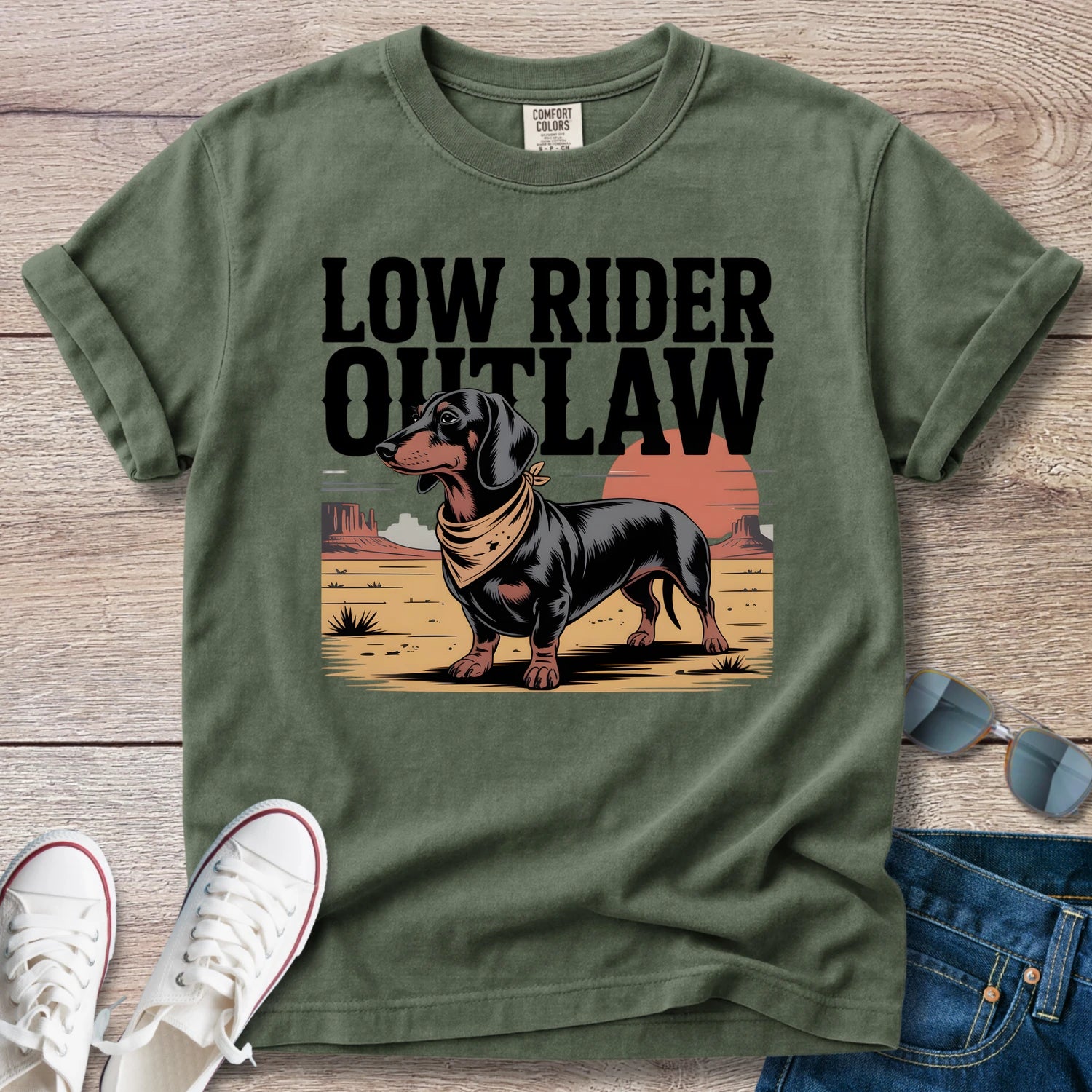 Low Rider Outlaw Dachshund T-Shirt