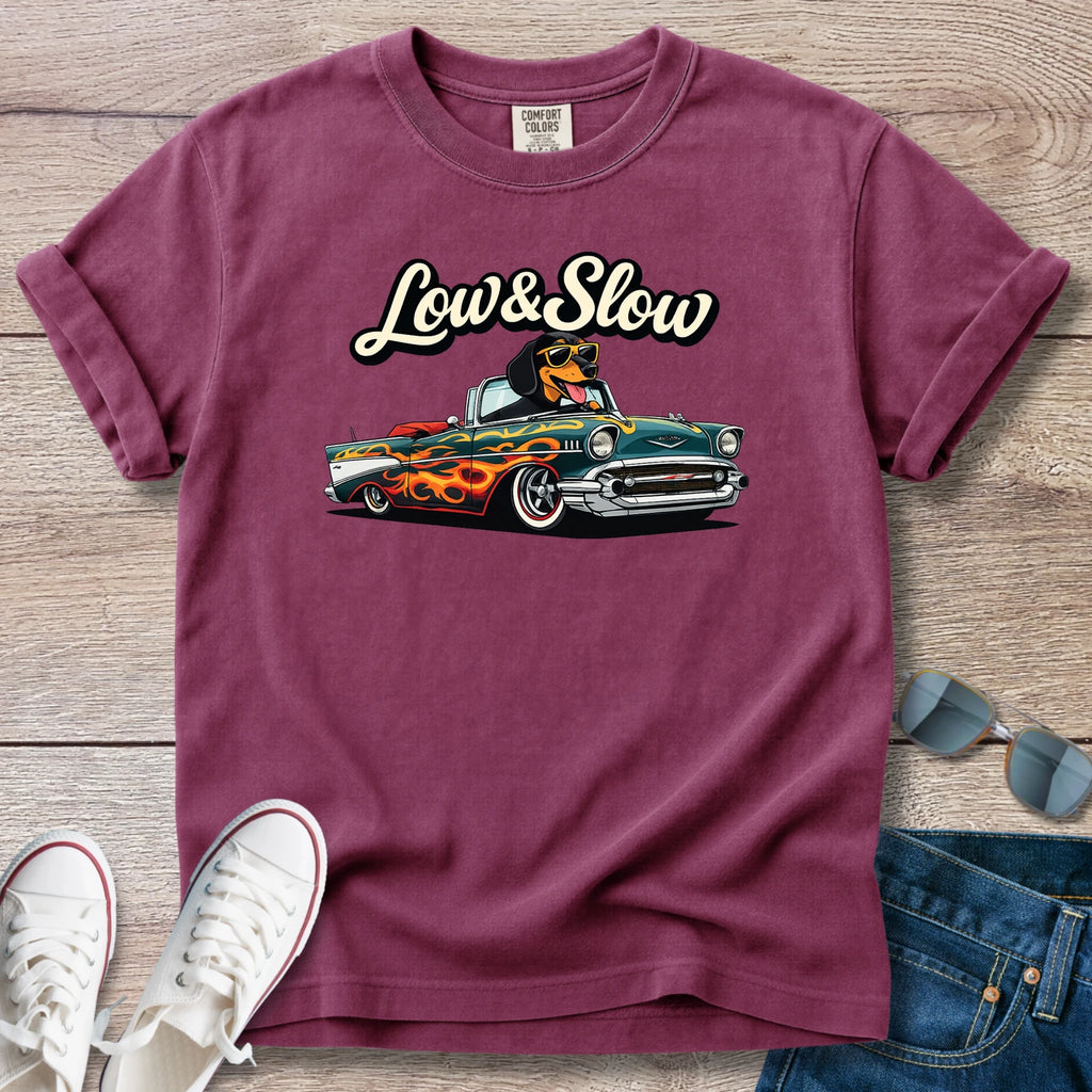Low & Slow Lowrider Dachshund T-Shirt
