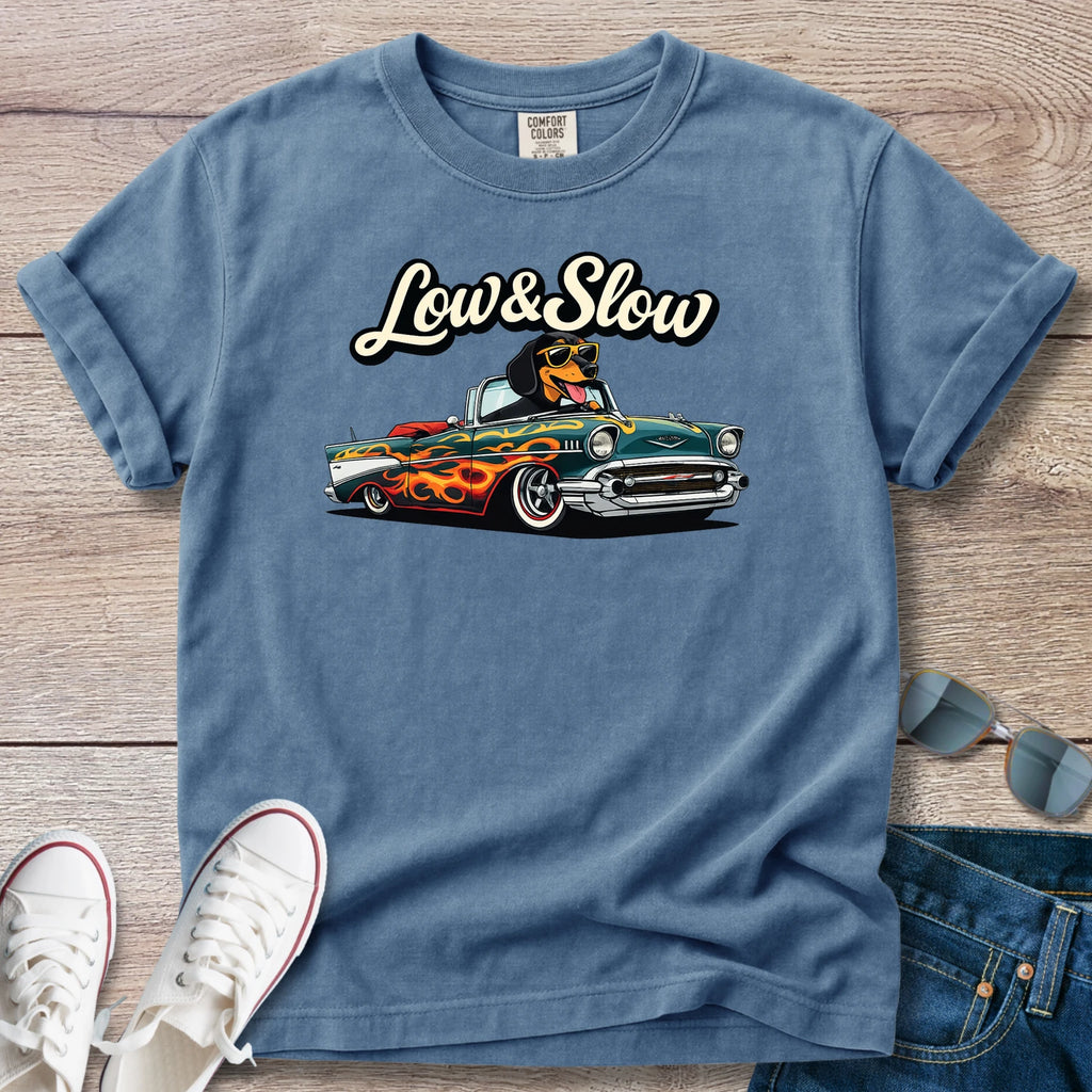 Low & Slow Lowrider Dachshund T-Shirt