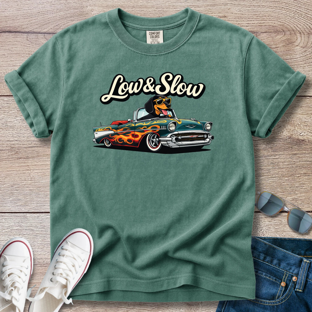 Low & Slow Lowrider Dachshund T-Shirt