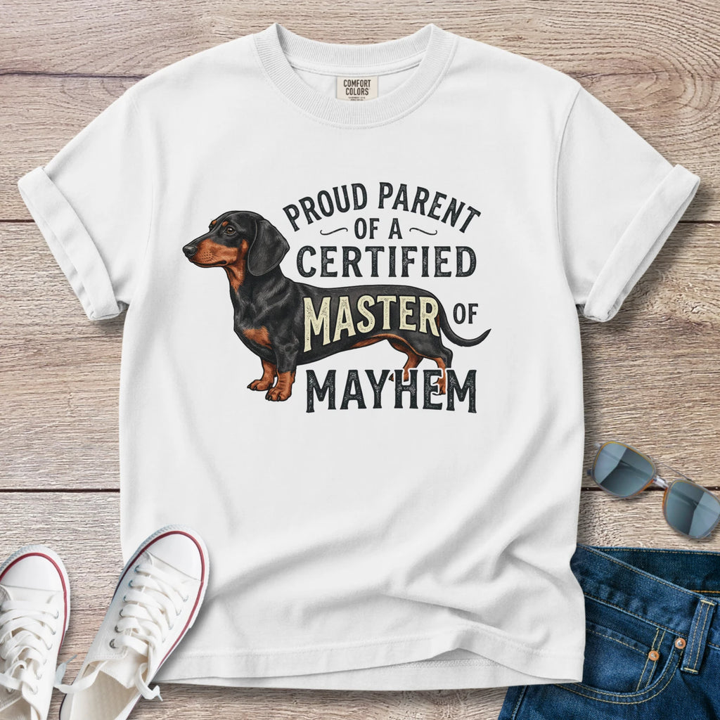 Dachshund Master of Mayhem T-Shirt