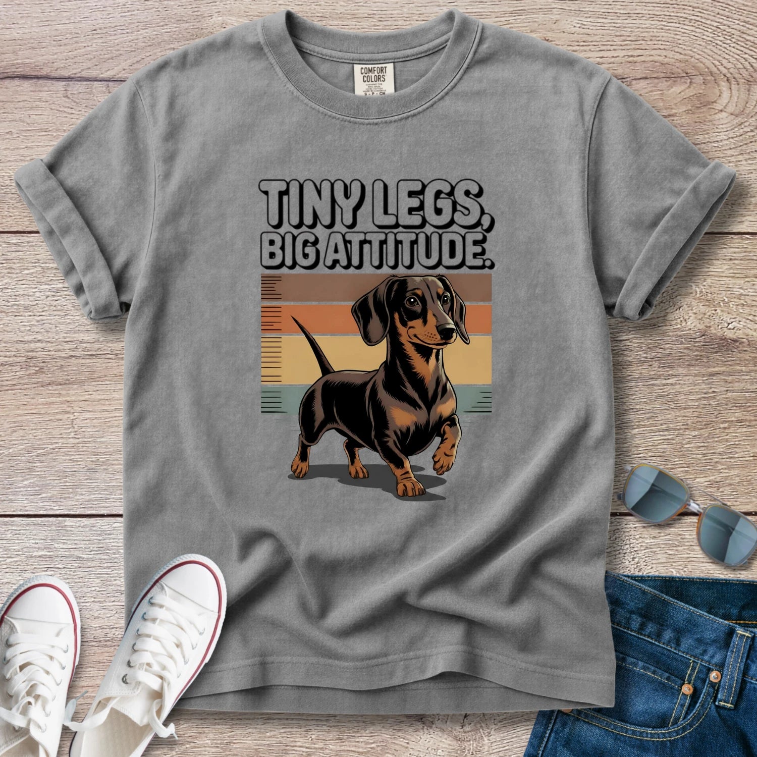 Tiny Legs, Big Attitude Dachshund T-Shirt