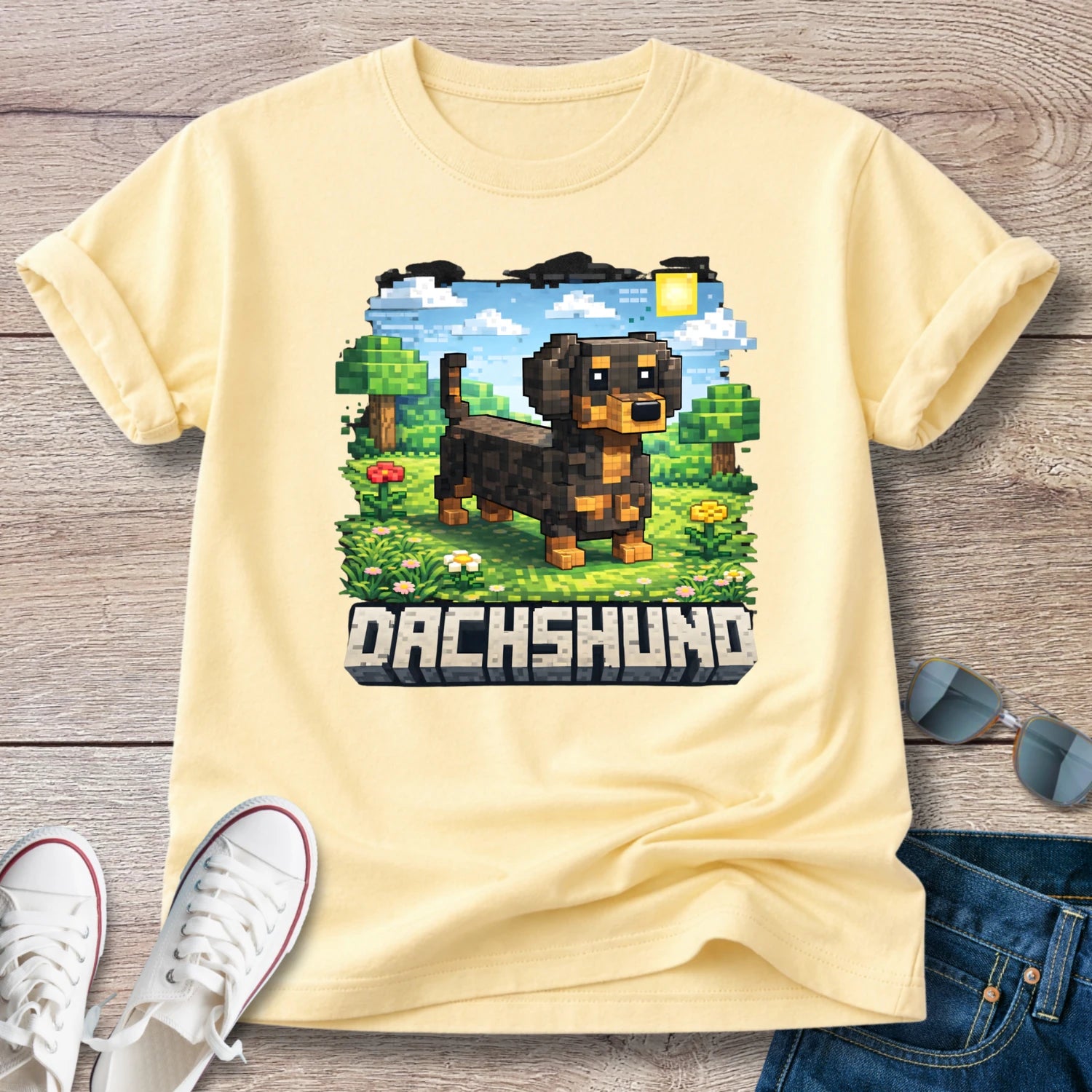Pixel Doxie Art T-Shirt