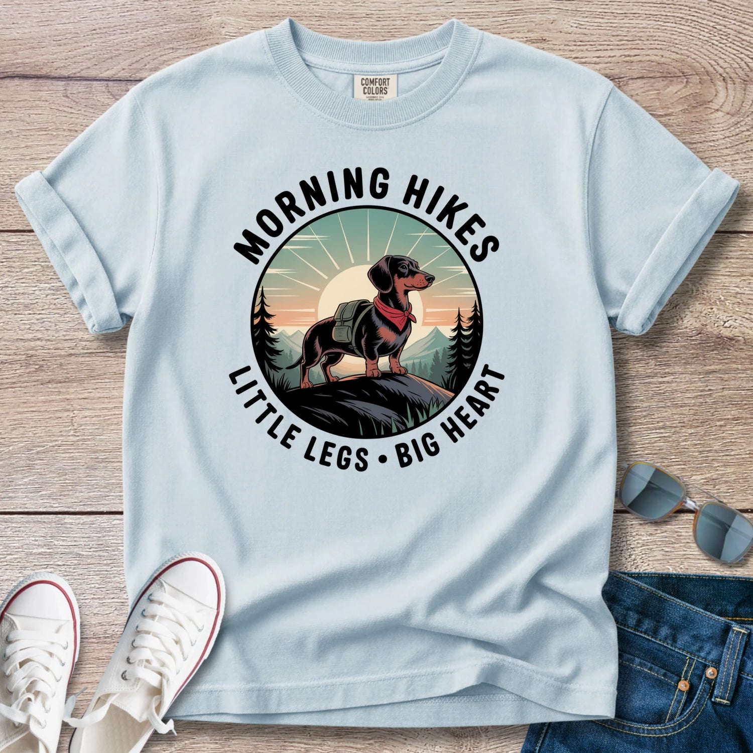 Morning Hikes Dachshund T-Shirt