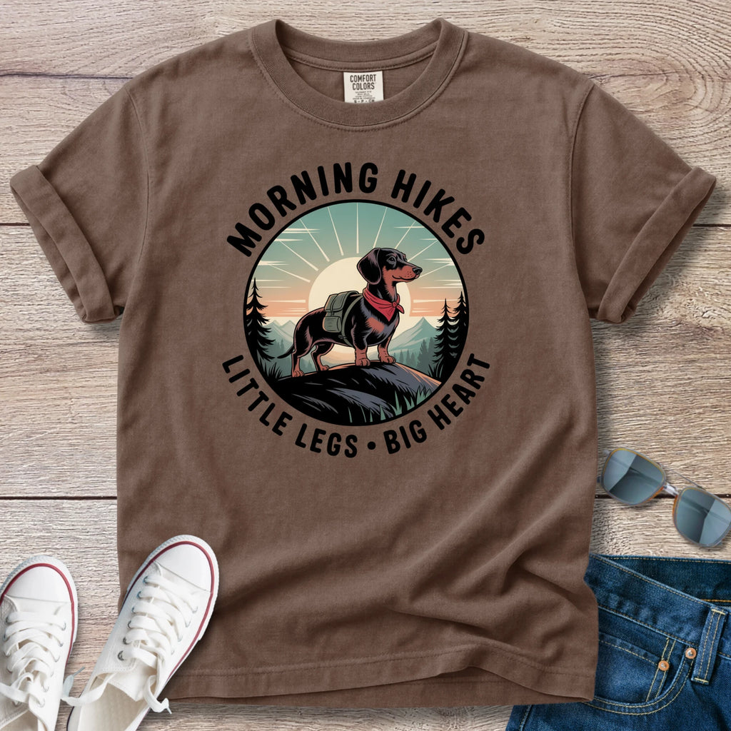 Morning Hikes Dachshund T-Shirt