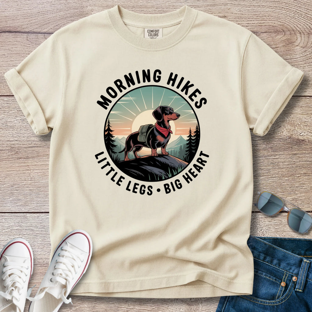 Morning Hikes Dachshund T-Shirt