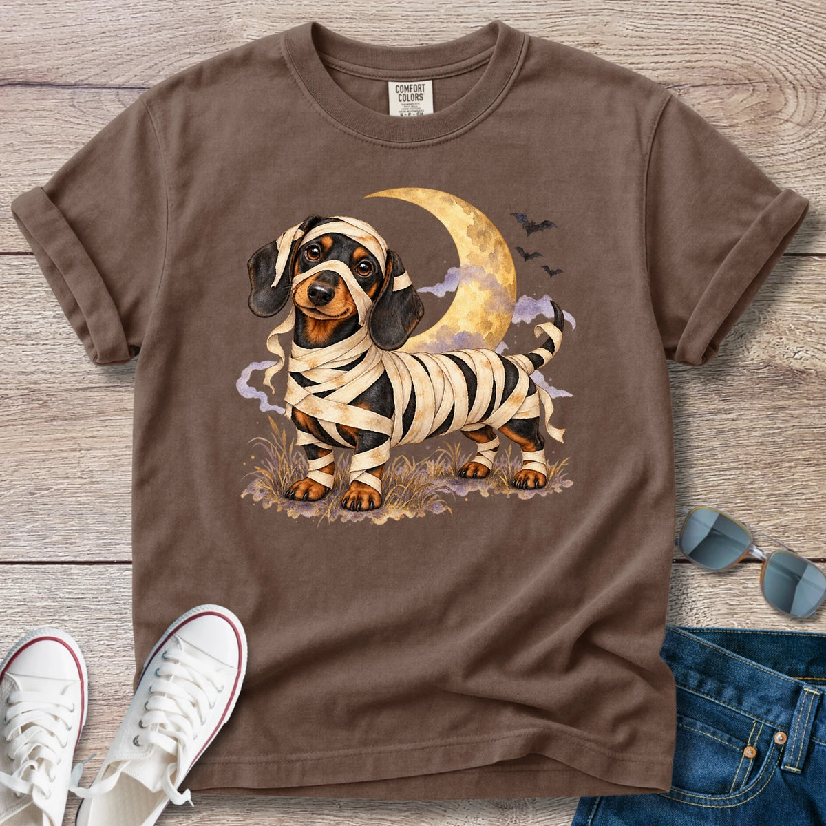 Mummy Dachshund Halloween T-Shirt