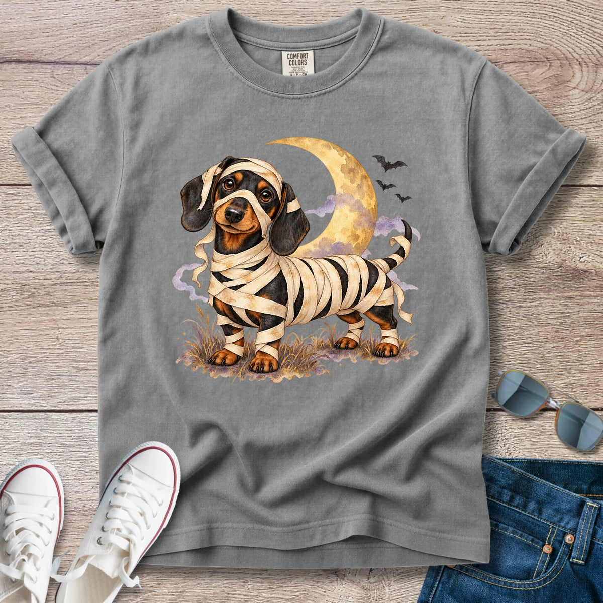 Mummy Dachshund Halloween T-Shirt