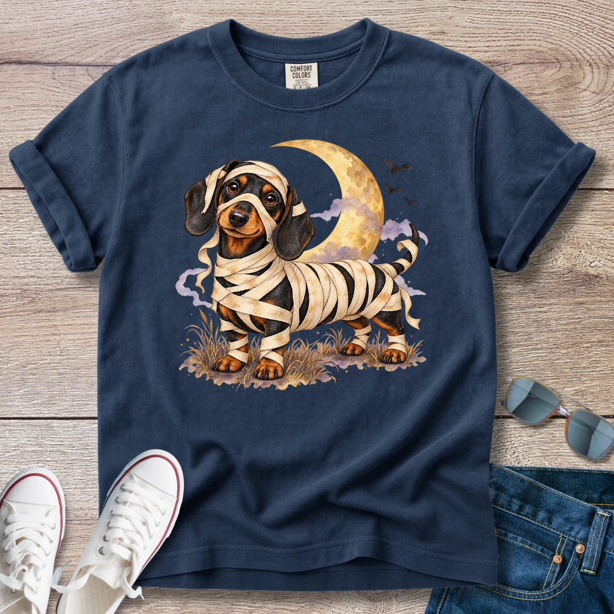 Mummy Dachshund Halloween T-Shirt