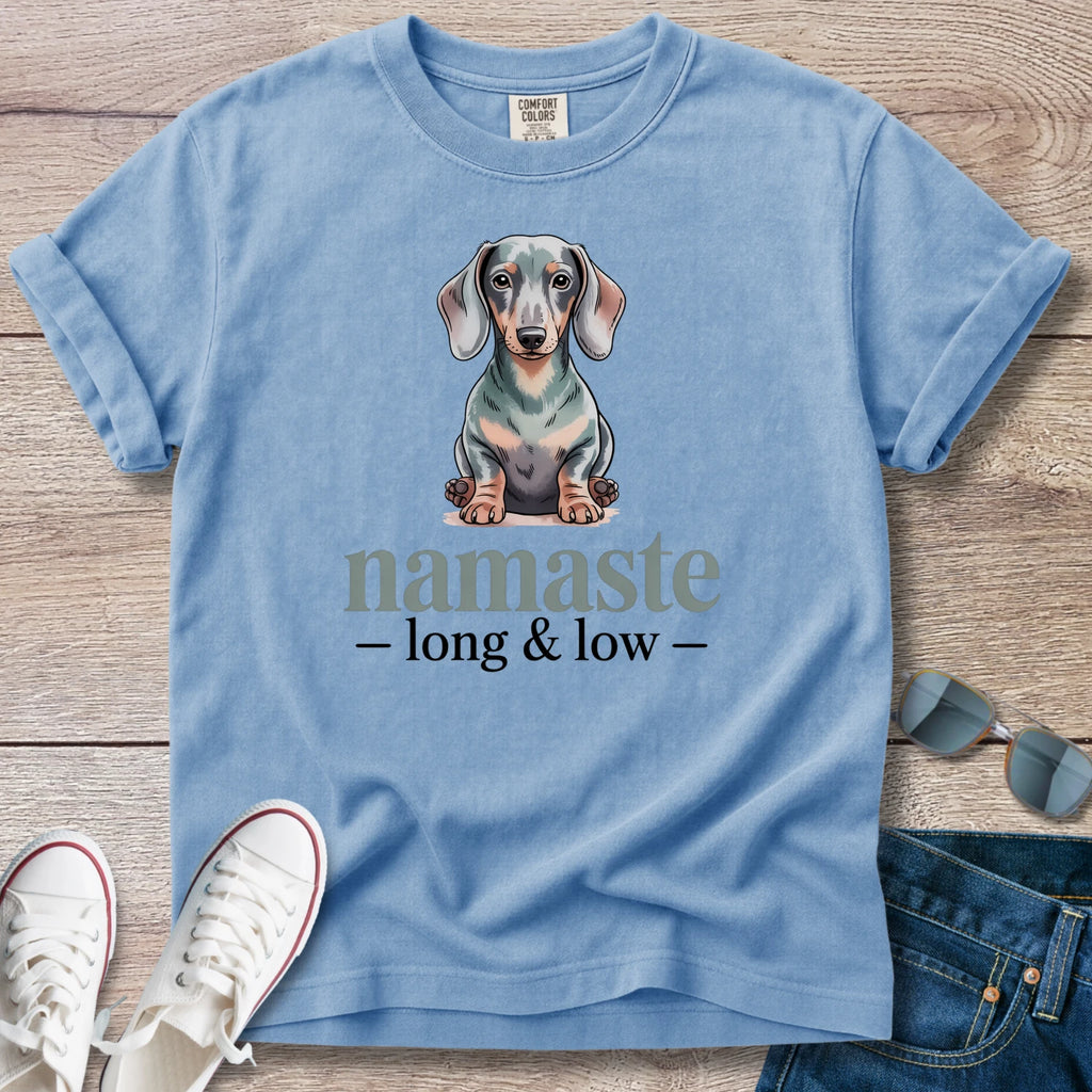 Namaste Long and Low Dachshund T-Shirt