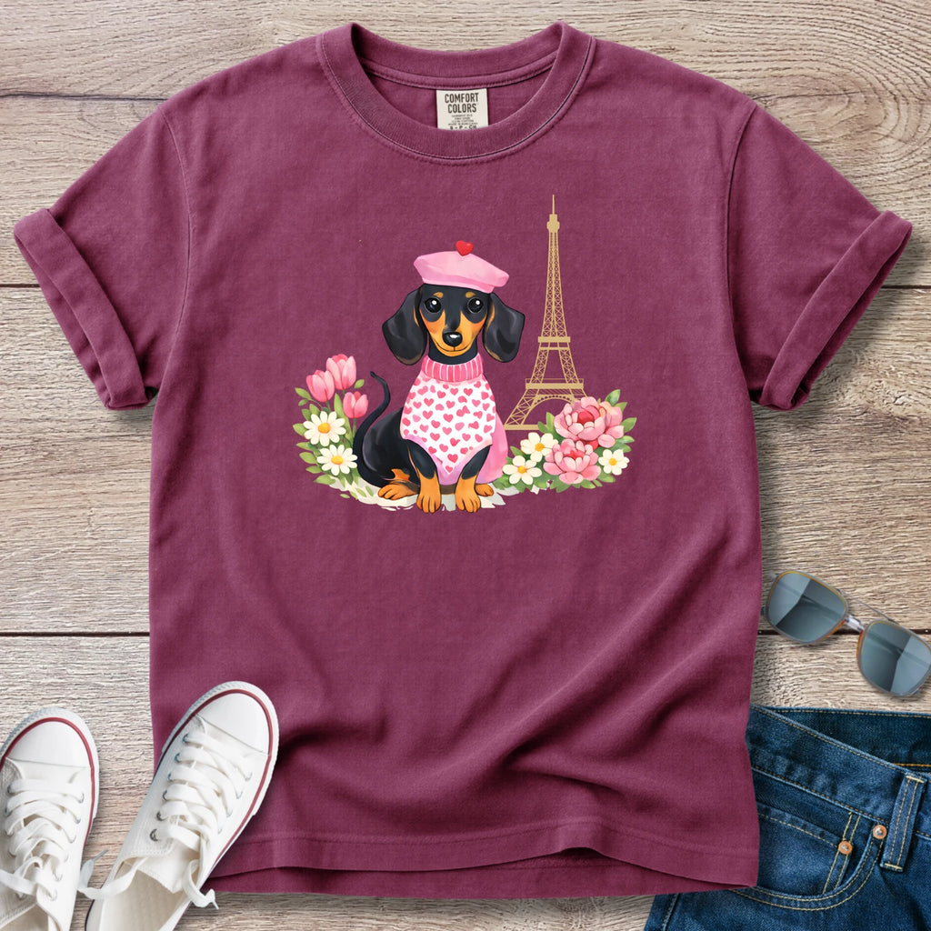Spring in Paris Doxie T-Shirt