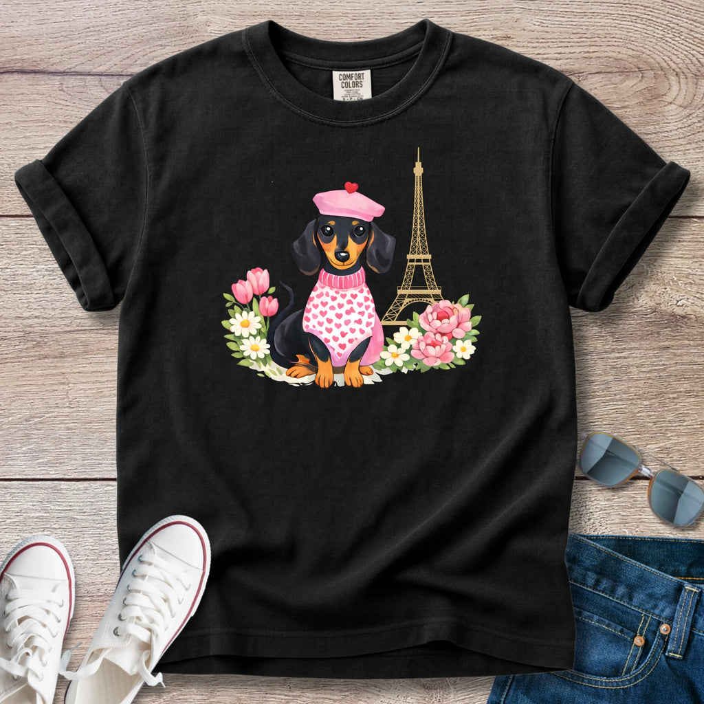 Spring in Paris Doxie T-Shirt