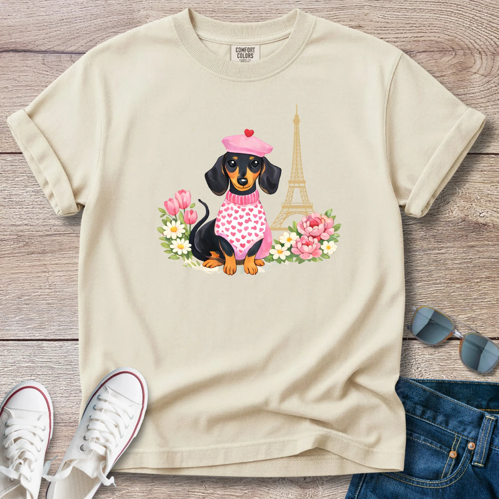 Spring in Paris Doxie T-Shirt